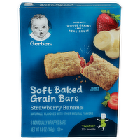 Gerber Strawberry Banana Soft Baked Grain Bars - 0.688 Ounce - 8 Count