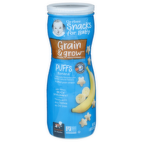 Gerber Snacks For Baby Puffs Banana Grain & Grow - 1.48 Ounce