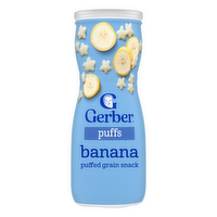 Gerber Snacks For Baby Puffs Banana Grain & Grow Stage 3 Puffed Snack Led Feeding - 1.48 Ounce