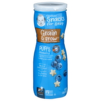 Gerber Snacks For Baby Puffs Blueberry Puffed Grain Snack - 1.48 Ounce