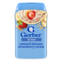 Gerber Stage 3 Baby Food Oatmeal Banana Strawberry Cereal - 8 Ounce