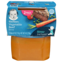 Gerber Vegetable Beef Dinner Sitter 2nd Foods - 4 Ounce - 2 Count