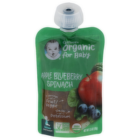Gerber Organic For Baby Apple Blueberry Spinach - 3.5 Ounce