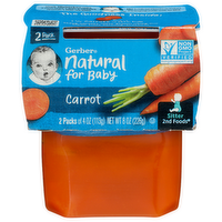 Gerber Carrot Natural For Baby - 4 Ounce - 2 Count