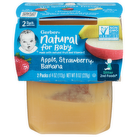 Gerber Natural For Baby Apple, Strawberry, Banana Sitter 2nd Foods - 4 Ounce - 2 Count
