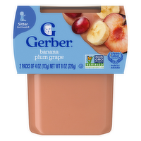 Gerber 2nd Foods Banana Plum Grape Baby Food - 8 Ounce