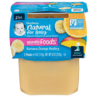 Gerber Natural For Baby Banana Orange Medley Sitter 2nd Foods - 4 Ounce - 2 Count