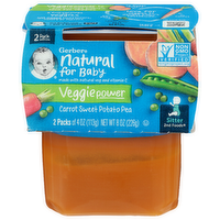 Gerber Natural For Baby Carrot Sweet Potato Pea Veggie Power - 4 Ounce - 2 Count
