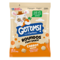 Get'Ems! From Gerber Carrot Ranch Roundos Puffs Snacks, Kids Snack Made With Whole Grain Quinoa, Calcium To Support Strong Bones - 2.25 Ounce