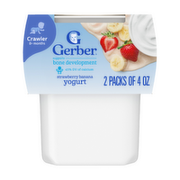 Gerber Stage 3 Baby Food, Strawberry Banana Yogurt Puree Tubs - 8 Ounce