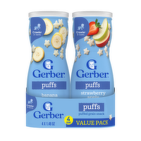 Gerber 3rd Food Variety Pack Strawberry Apple & Banana Puffs - 5.92 Ounce
