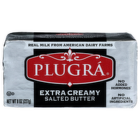 Plugra Extra Creamy Salted Butter - 8 Ounce