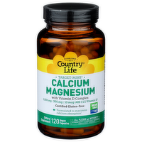 Country Life Target-Mins Calcium Magnesium - 120 Count