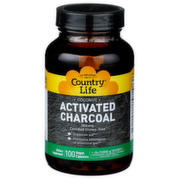 Country Life Coconut Activated Charcoal - 100 Count