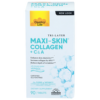 Country Life Tri-Layer Maxi-Skin Collagen + c & A - 90 Count