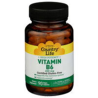 Country Life Vegan Capsule Vitamin B-6 - 90 Count