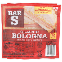 Bar S Made With Chicken, Pork Added Classic Bologna - 12 Ounce