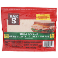 Bar S Deli Style Oven Roasted Turkey Breast And White - 14 Ounce