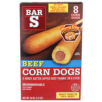 Bar S Honey Crisp Batter Dipped Beef Corn Dogs - 3 Ounce - 8 Count