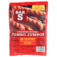 Bar S Franks Jumbo Jumbos - 0.25 Pound - 20 Count
