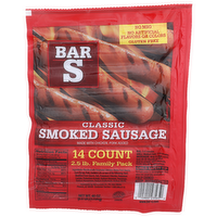 Bar S Classic Smoked Sausage - 2.857 Ounce - 14 Count