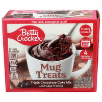 Betty Crocker Mug Treats Triple Chocolate Cake Mix With Fudge Frosting - 3.125 Ounce - 4 Count