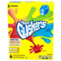 Fruit Gushers Strawberry Splash Tropical Flavors Variety Pack Flavored Snacks - 0.8 Ounce - 6 Count