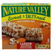 Nature Valley Sweet & Salty Nut Cashew Chewy Granola Bars - 1.233 Ounce - 6 Count