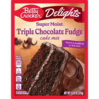 Betty Crocker Delights Super Moist Triple Chocolate Fudge Cake Mix - 13.25 Ounce