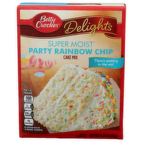 Betty Crocker Delights Super Moist Party Rainbow Chip Cake Mix - 15.25 Ounce