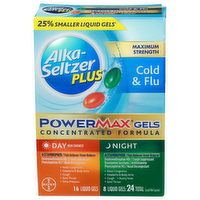 Alka-Seltzer Plus Cold & Flu Powermax Gels - 24 Count