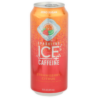 Sparkling Ice + Caffeine Strawberry Citrus Water - 16 Fluid Ounce