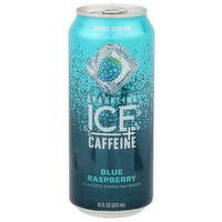 Sparkling Ice + Caffeine Blue Raspberry Water - 16 Fluid Ounce