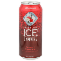 Sparkling Ice + Caffeine Water Cherry Vanilla - 16 Fluid Ounce