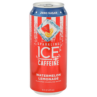Sparkling Ice + Caffeine Watermelon Lemonade Water - 16 Fluid Ounce