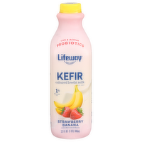 Lifeway Strawberry Banana Cultured Milk Lowfat Kefir - 32 Fluid Ounce