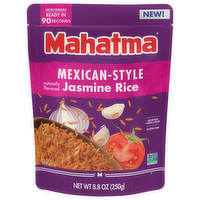 Mahatma Mexican Style Jasmine Rice, Ready To Heat 90 Seconds, Gluten Free, Microwaveable - 8.8 Ounce