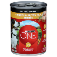 Purina One Chicken & Brown Rice Entrée Classic Ground Adult Dog Food - 13 Ounce