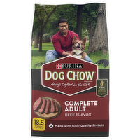 Purina Dog Chow Complete Adult Dry Food Kibble Beef Flavor - 18.5 Pound
