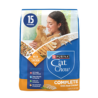 Purina Cat Chow Complete High Protein Dry Food With Real Chicken - 15 Pound