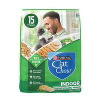 Purina Cat Chow Indoor Healthy Weight And Hairball Dry Food With Chicken - 15 Pound