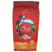 Purina One Chicken & Rice Formula Adult Dog Food - 8 Pound