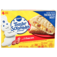 Pillsbury Pork Shoulder Bacon Toaster Scrambles Pastries - 1.8 Ounce - 4 Count