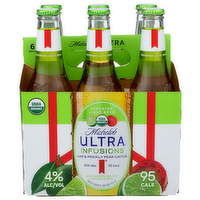 Michelob Ultra Infusions Lime & Prickly Pear Cactus Superior Light Beer - 12 Fluid Ounce - 6 Count