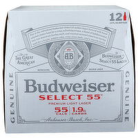 Budweiser Select 55 Premium Light Lager - 12 Fluid Ounce - 12 Count
