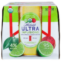 Michelob Ultra Infusions Lime & Prickly Pear Cactus Superior Light Beer - 12 Fluid Ounce - 12 Count