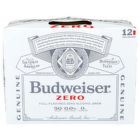 Budweiser Zero Full-Flavored Alcohol Brew - 12 Fluid Ounce