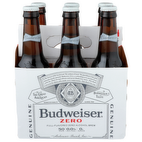 Budweiser Zero Full-Flavored Alcohol Brew - 12 Fluid Ounce - 6 Count