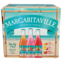 Margaritaville Mango Peach Paradise, Beach Breezy And Strawberry Daiquiri Tropical Punch Variety Pack Malt Beverage - 12 Count