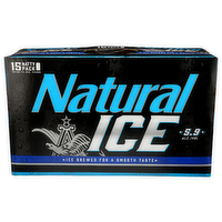 Natural Ice Beer - 12 Fluid Ounce - 15 Count